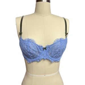 Victorias Secret Dream Angels Push-Up Without Padding Unlined Bra Blue 36B